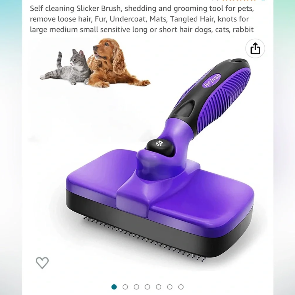 1 Self Cleaning, Slicker Brush for Dogs, Cats and Rabbits. Great for all…